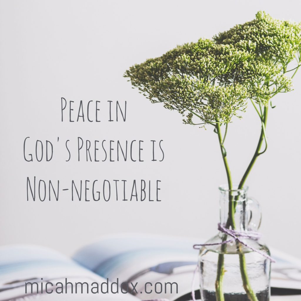 Peace In God's Presence